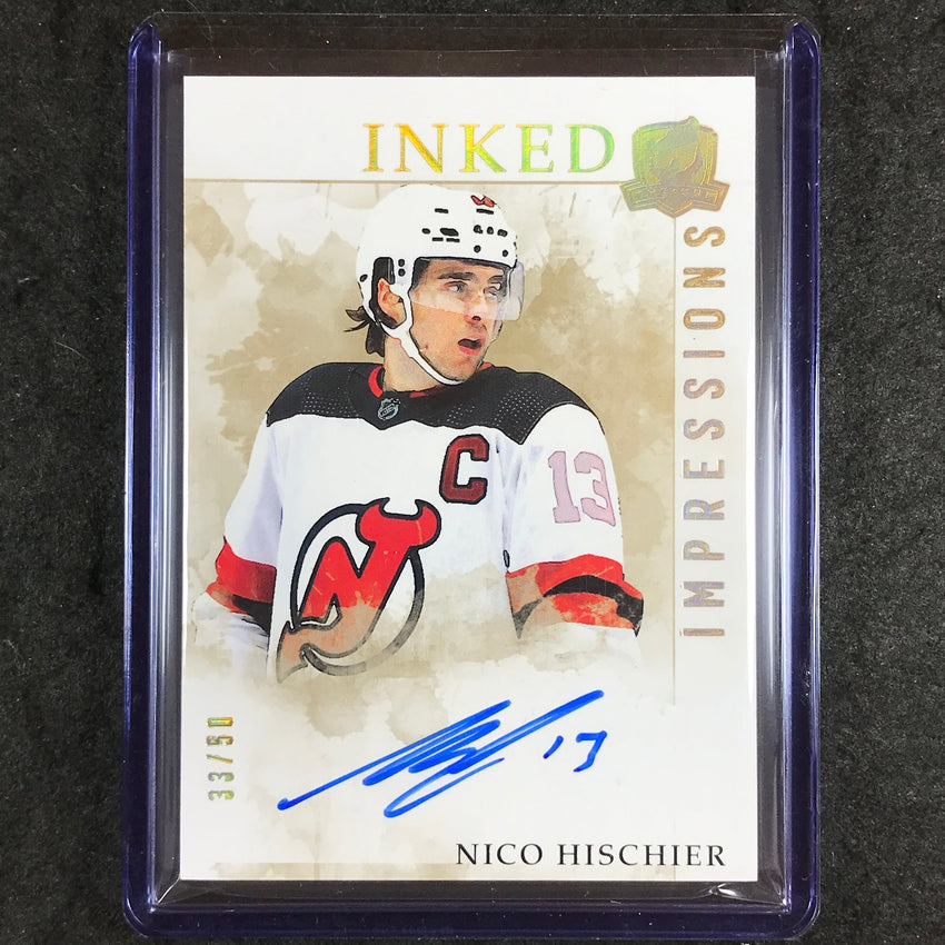 2023-24 The Cup Hockey NICO HISCHIER Inked Impressions Auto 33/50