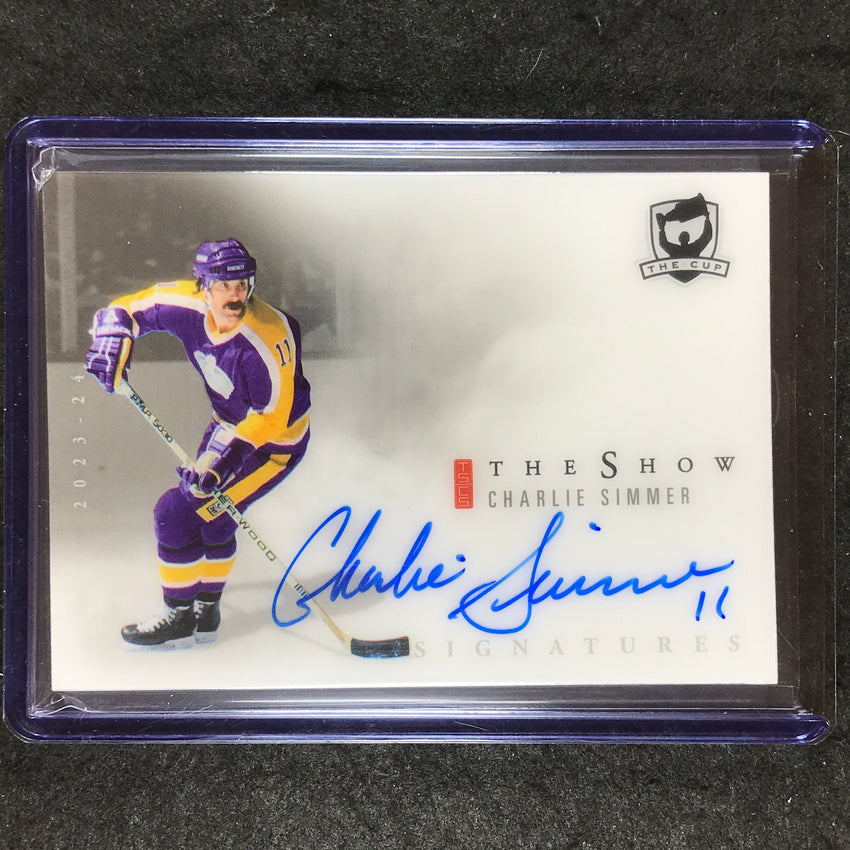 2023-24 The Cup Hockey CHARLIE SIMMER The Show White Legends Auto #SW-CS