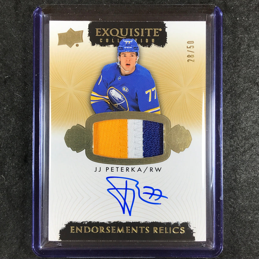 2023-24 The Cup Hockey JJ PETERKA Endorsements Relics Patch Auto 28/50