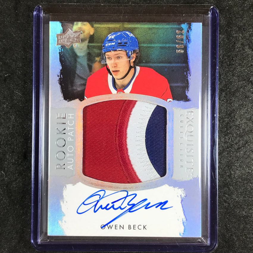 2023-24 The Cup Hockey OWEN BECK Exquisite Rookie Patch Auto 58/62