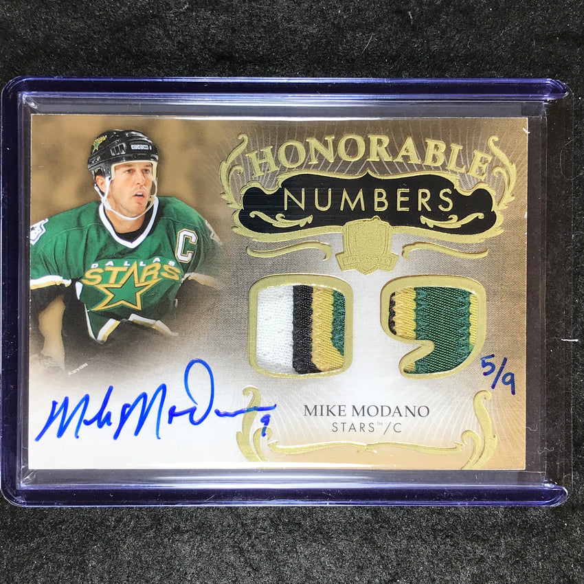 2023-24 The Cup Hockey MIKE MODANO Honorable Numbers Patch Auto 5/9