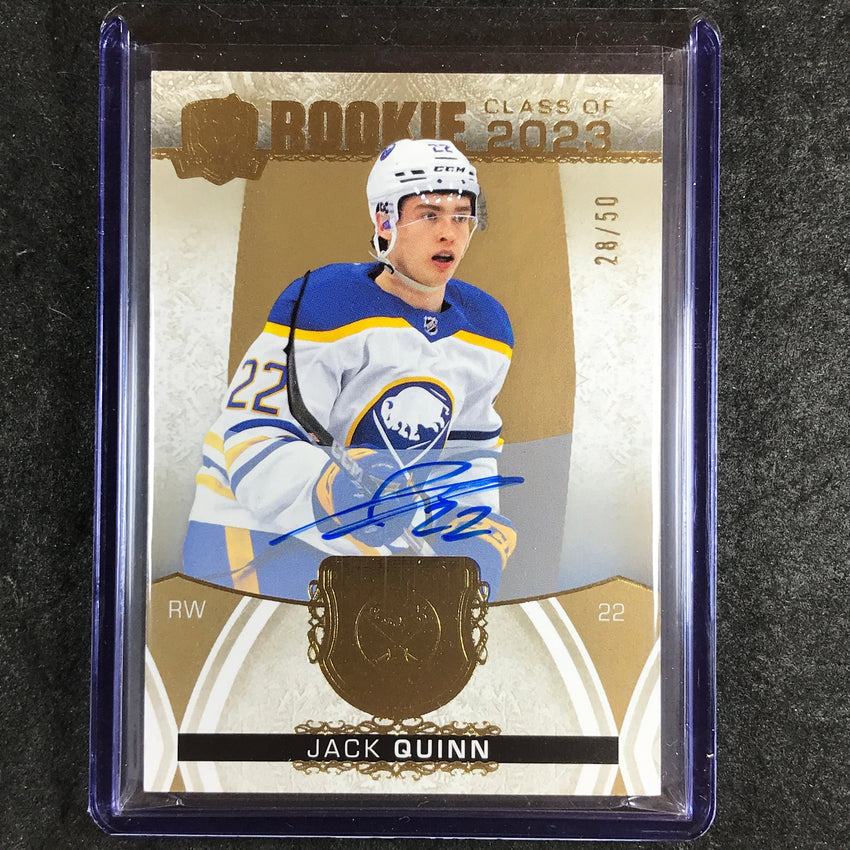 2023-24 The Cup Hockey JACK QUINN Update Rookie Class of 2023 Gold Auto 28/50