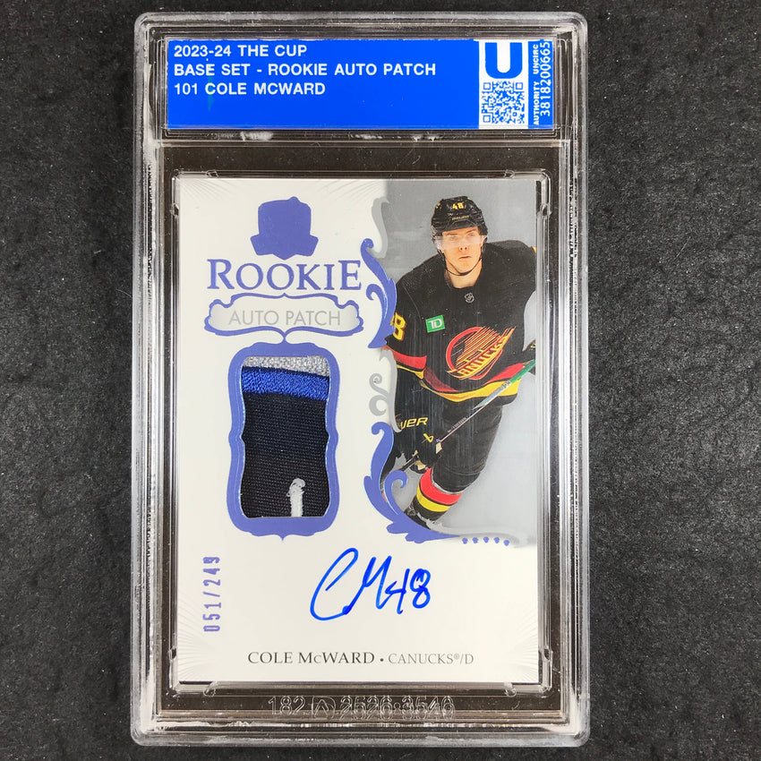 2023-24 The Cup Hockey COLE MCWARD Rookie Patch Auto 51/249 [ENCASED]