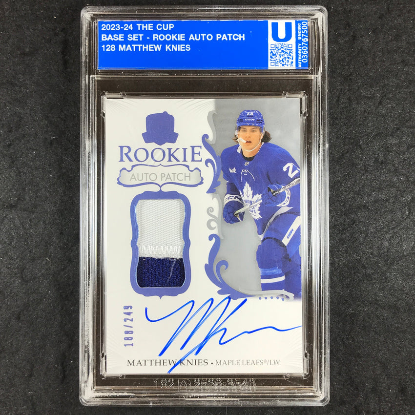 2023-24 The Cup Hockey MATTHEW KNIES Rookie Patch Auto 188/249 [ENCASED]