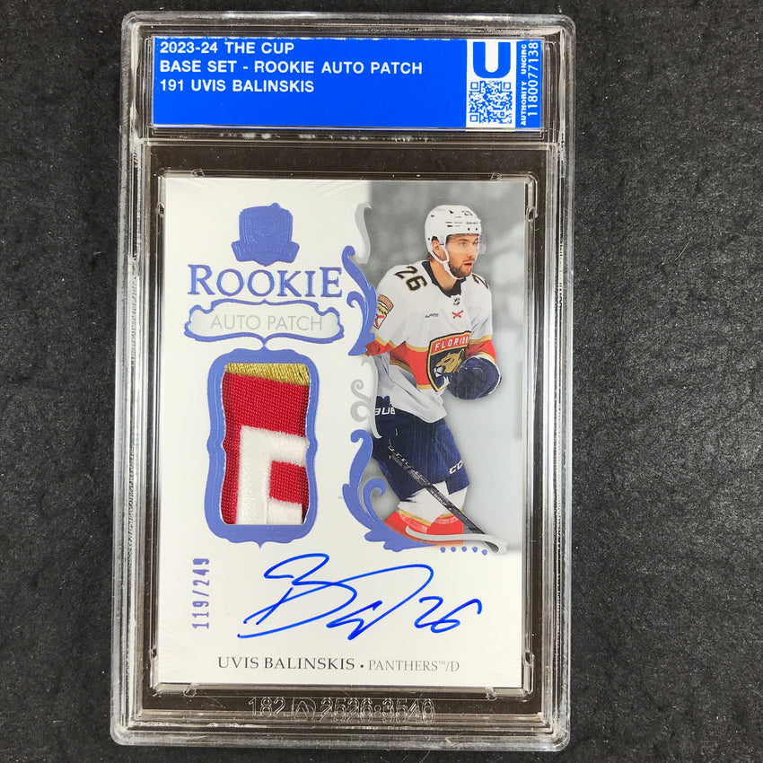 2023-24 The Cup Hockey UVIS BALINSKIS Rookie Patch Auto 119/249 [ENCASED]