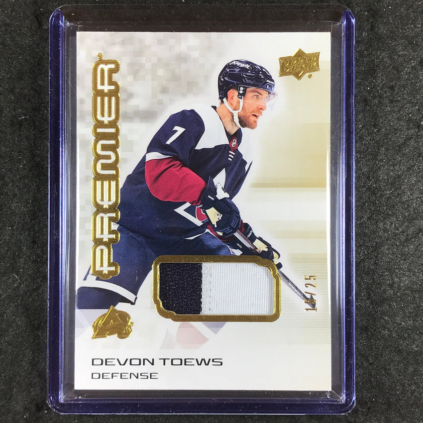 2024-25 Premier Hockey DEVON TOEWS Base Premium Patch Gold 15/25 #82