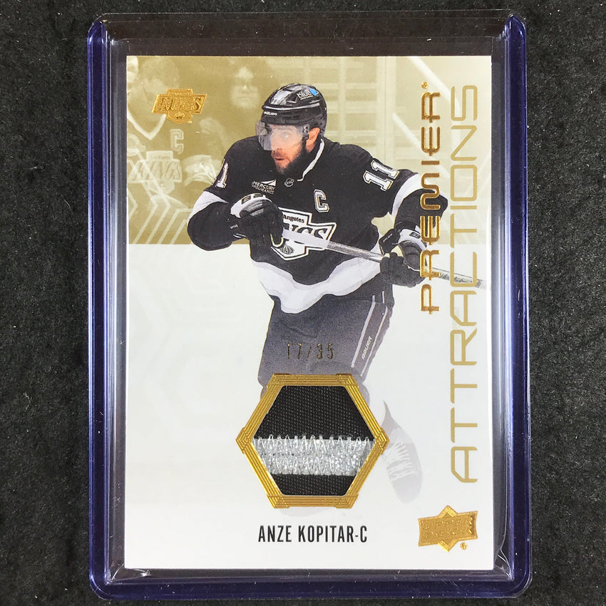 2024-25 Premier Hockey ANZE KOPITAR Premier Attractions Patch Gold 17/35