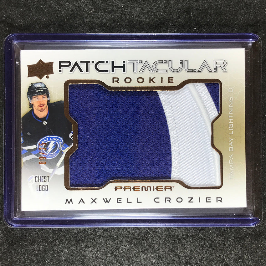 2024-25 Premier Hockey MAXWELL CROZIER Rookie Patch-Taculars Relic 9/25
