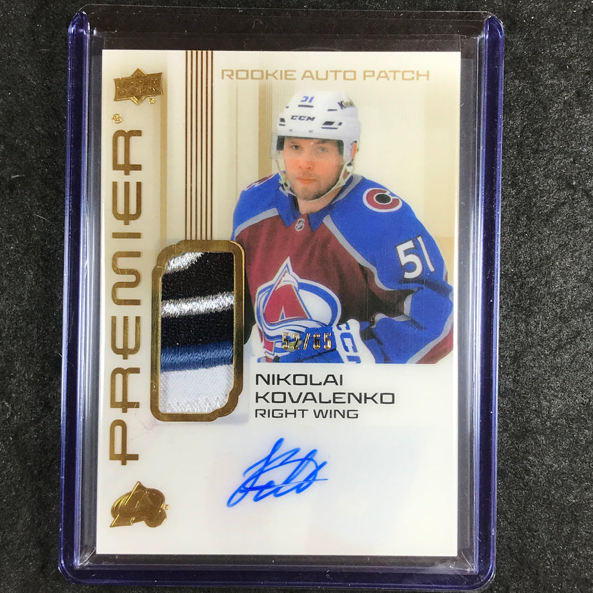 2024-25 Premier Hockey NIKOLAI KOVALENKO Rookie Acetate Patch Auto Gold 52/65