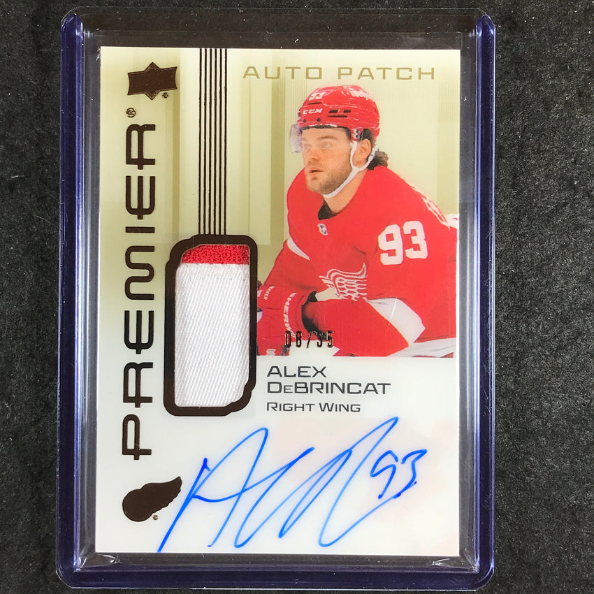 2024-25 Premier Hockey ALEX DEBRINCAT Acetate Patch Auto Bronze 8/35