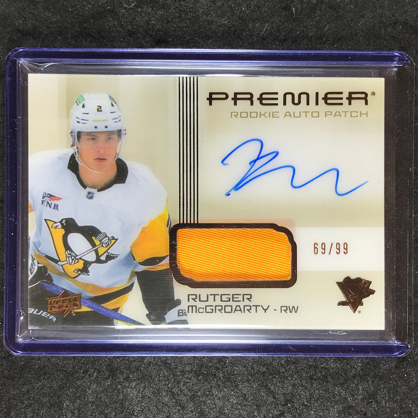 2024-25 Premier RUTGER MCGROARTY Horizontal Acetate Rookie Patch Auto 69/99