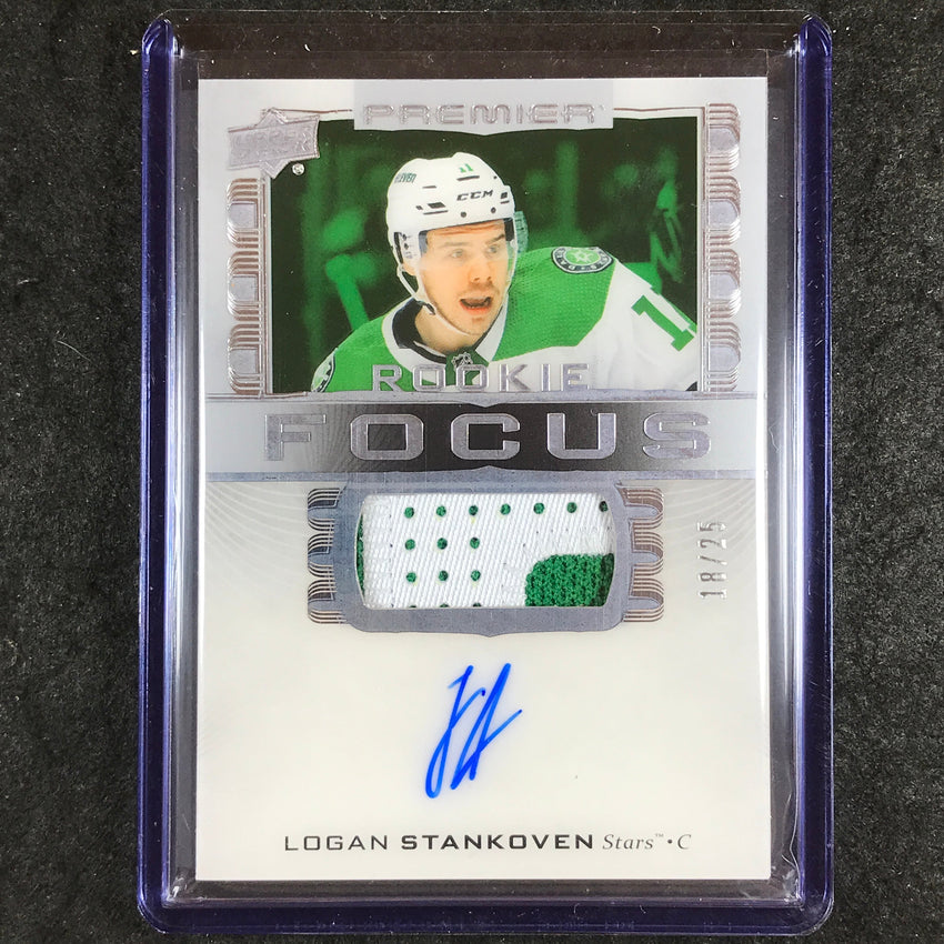 2024-25 Premier Hockey LOGAN STANKOVEN Premier Focus Rookie Patch Auto 18/25