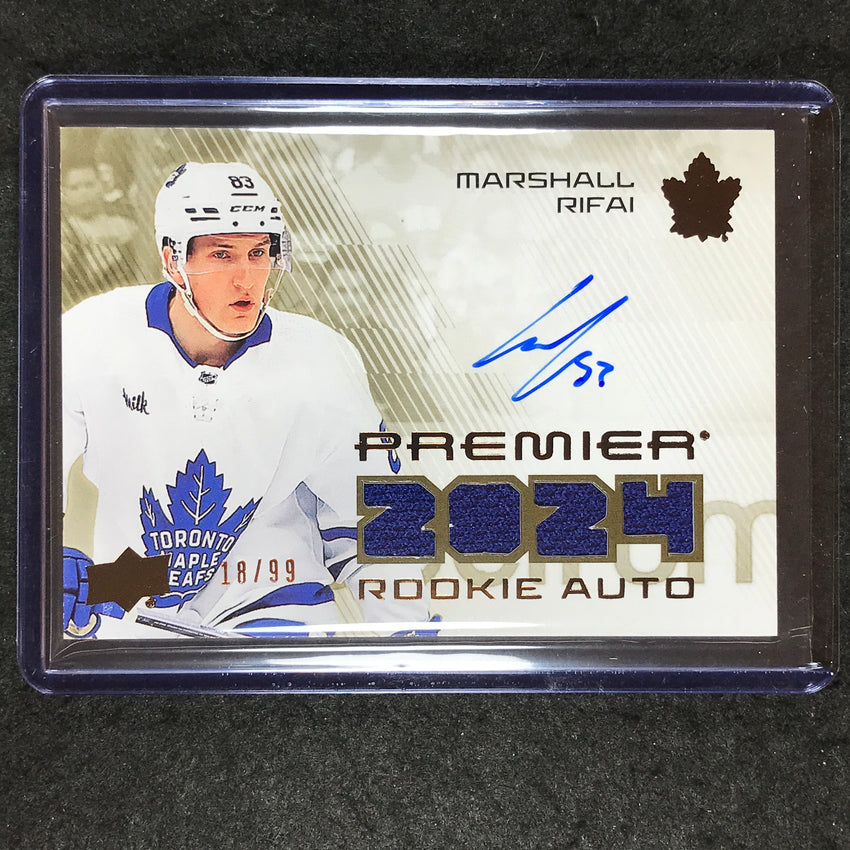 2024-25 Premier Hockey MARSHALL RIFAI 2024 Premier Rookie Jersey Auto 18/99