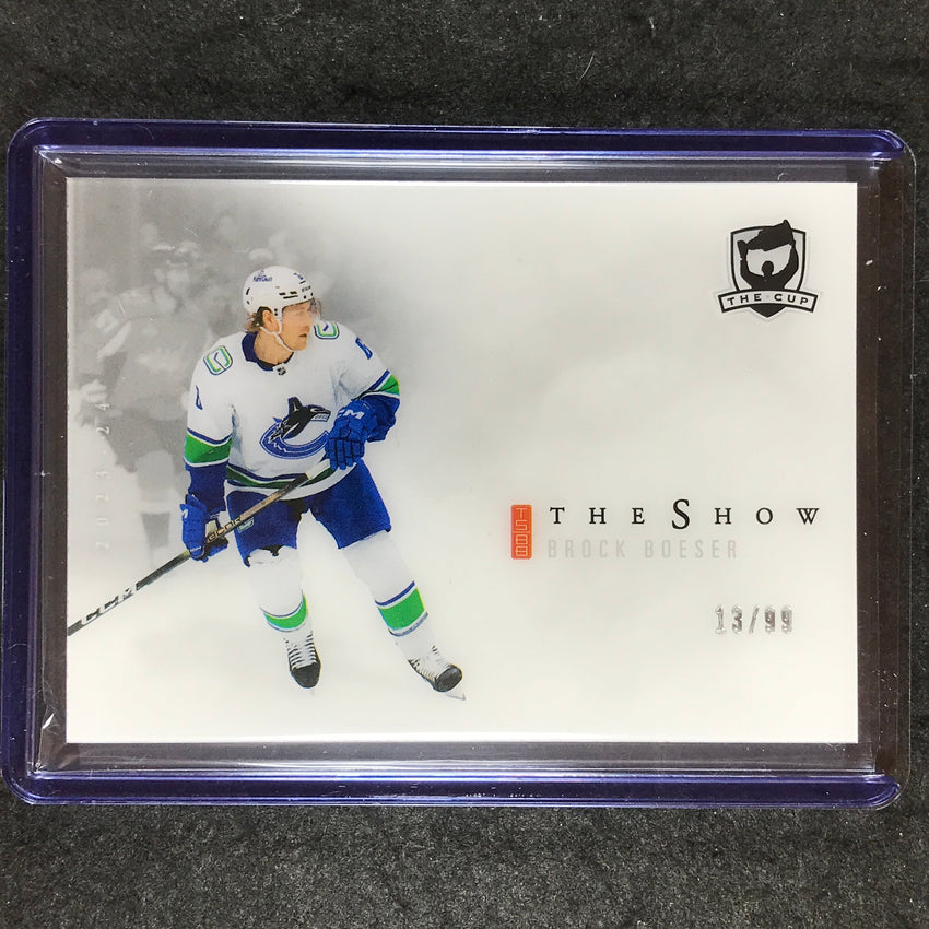 2023-24 The Cup Hockey BROCK BOESER The Show White 13/99
