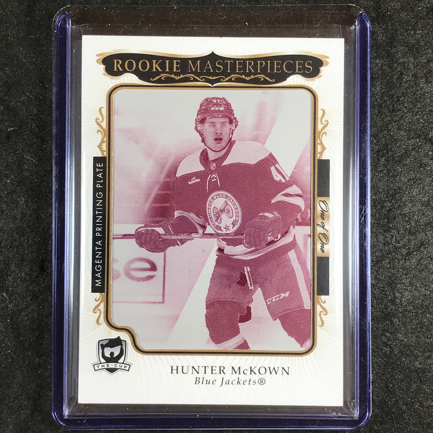 2023-24 The Cup HUNTER MCKOWN Rookie Masterpieces Magenta Printing Plate 1/1