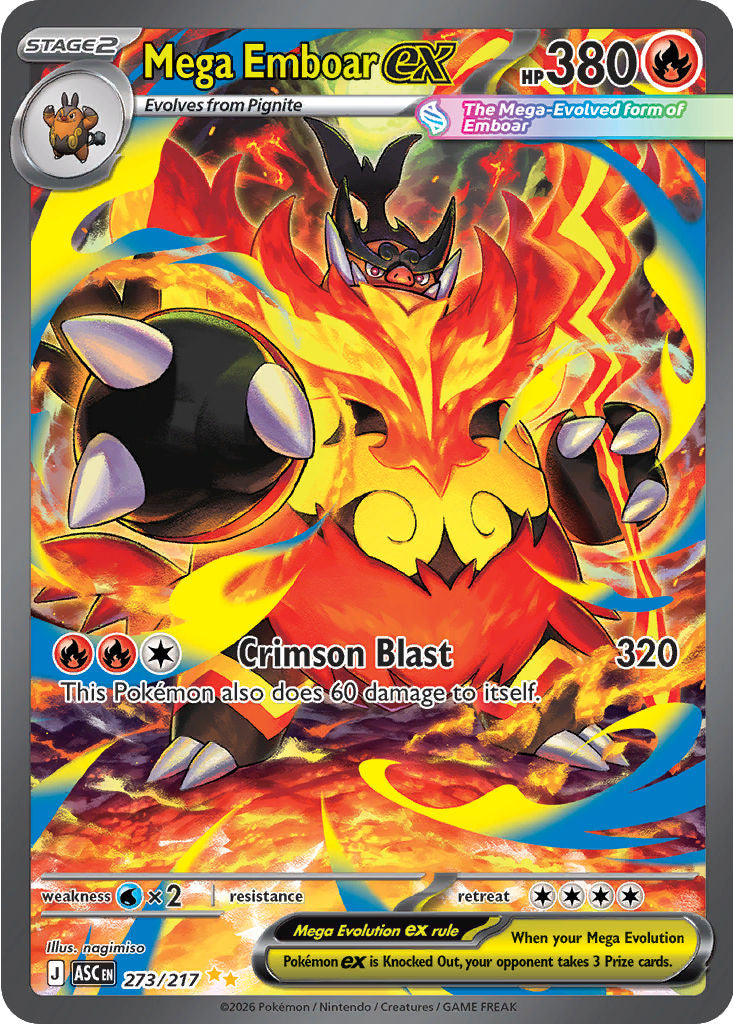Mega Emboar ex - ( 273/217 ) - [SPECIAL ILLUSTRATION RARE] - Pokemon ME Ascended Heroes
