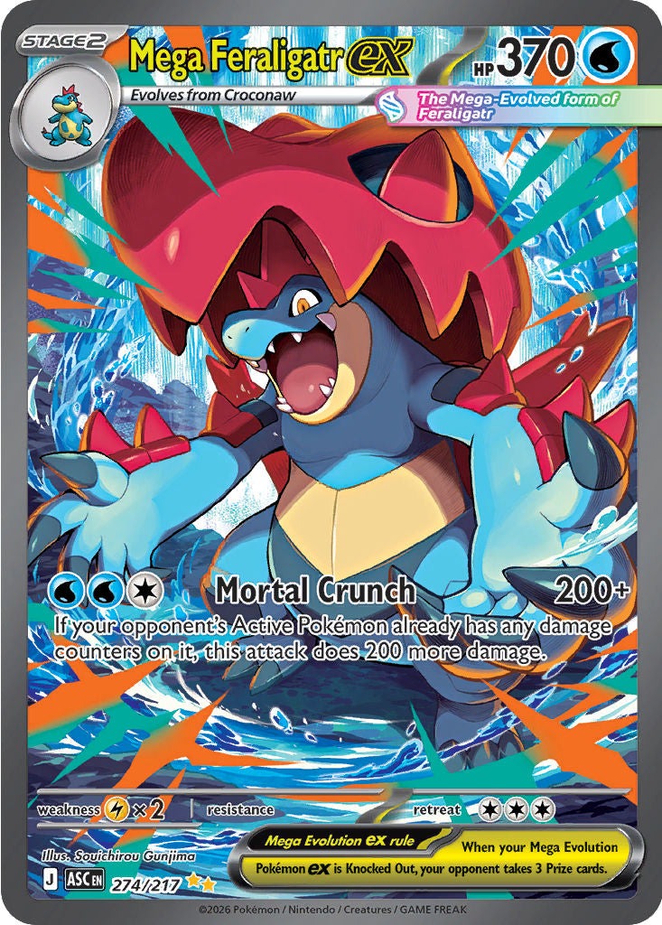 Mega Feraligatr ex - ( 274/217 ) - [SPECIAL ILLUSTRATION RARE] - Pokemon ME Ascended Heroes