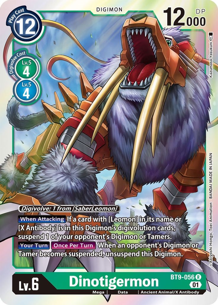 Dinotigermon Bt9-056 - Rare Bt09 X-record