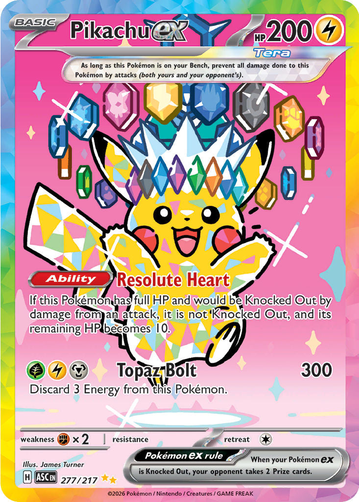 Pikachu ex - ( 277/217 ) - [SPECIAL ILLUSTRATION RARE] - Pokemon ME Ascended Heroes