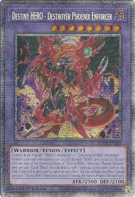 [STARLIGHT RARE] Destiny HERO - Destroyer Phoenix Enforcer - POTE-EN100 - 1st Edition