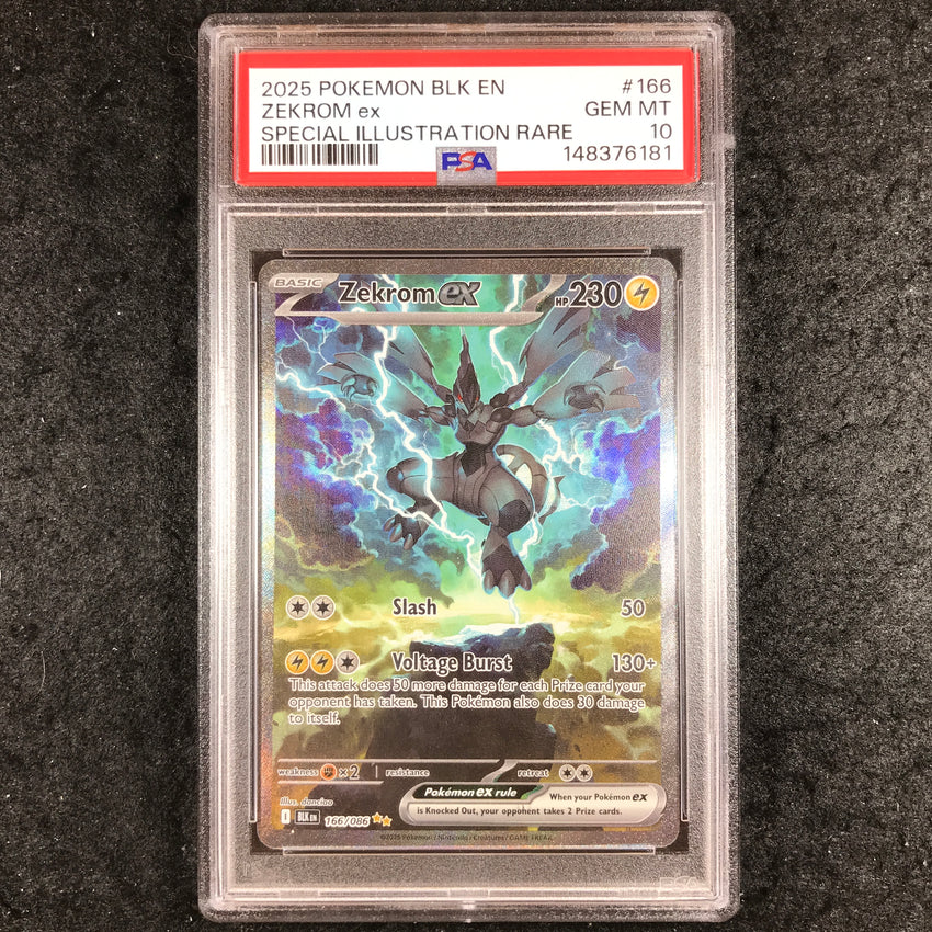 PSA 10 Zekrom - 166/086 - Special Illustration Rare Black Bolt 181