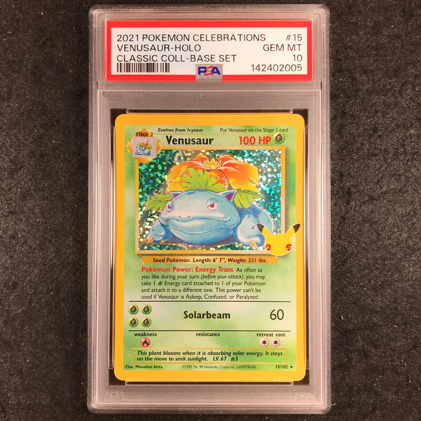 PSA 10 Venusaur - 15/102 - Holo Classic Collection Pokemon Celebrations 005