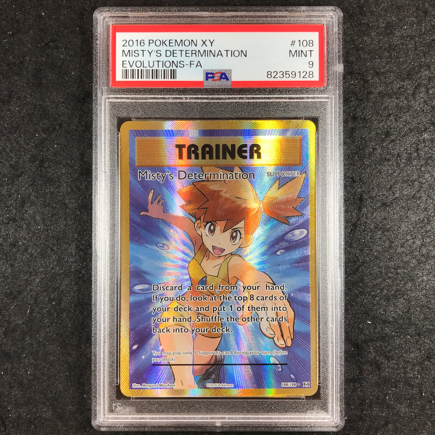 PSA 9 Misty's Determination - 108/108 - Full Art XY Evolutions 128