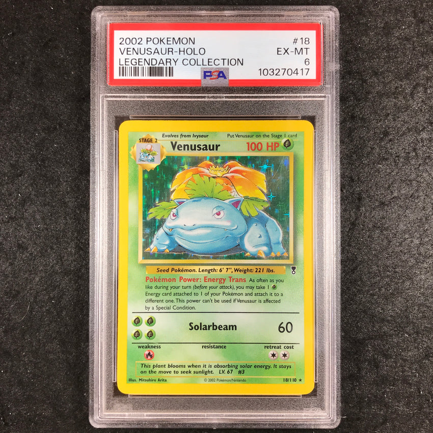 PSA 6 Venusaur - 18/110 - Holo Pokemon 2002 Legendary  Collection 417