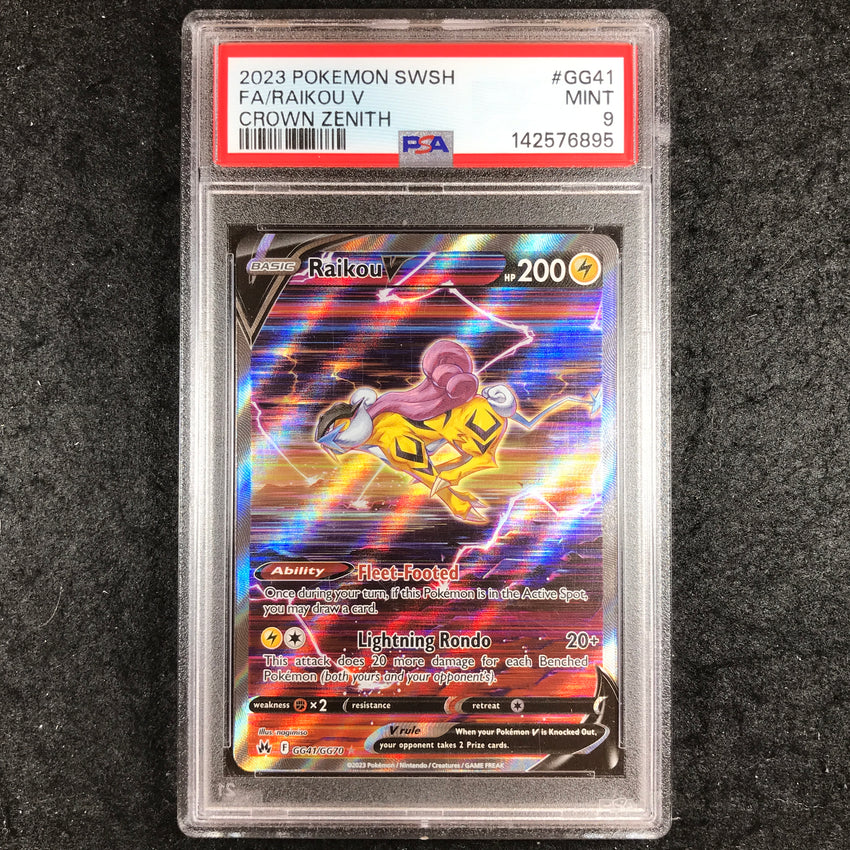 PSA 9 Raikou V - GG41/GG70 - Full Art Crown Zenith 895