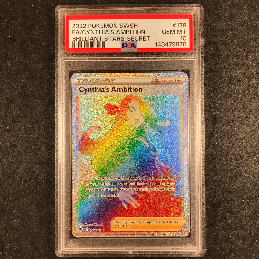 PSA 10 Cynthia's Ambition - 178/172 - Secret Rare Brilliant Stars  878