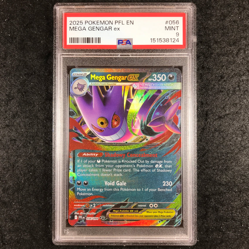 PSA 9 Mega Gengar ex - 056/094 - Double Rare Phantasmal Flames 124