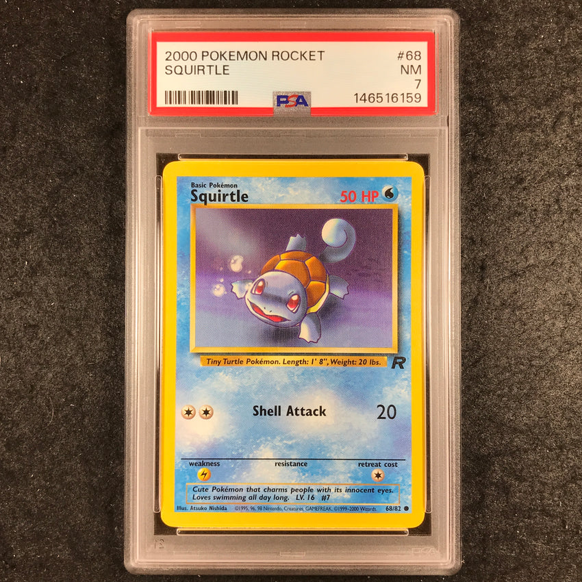 PSA 7 Squirtle - 68/82 - 2000 Rocket Unlimited  159