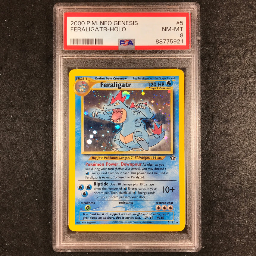 PSA 8 Feraligatr - 5/111 - 2000 Holo Neo Genesis  921