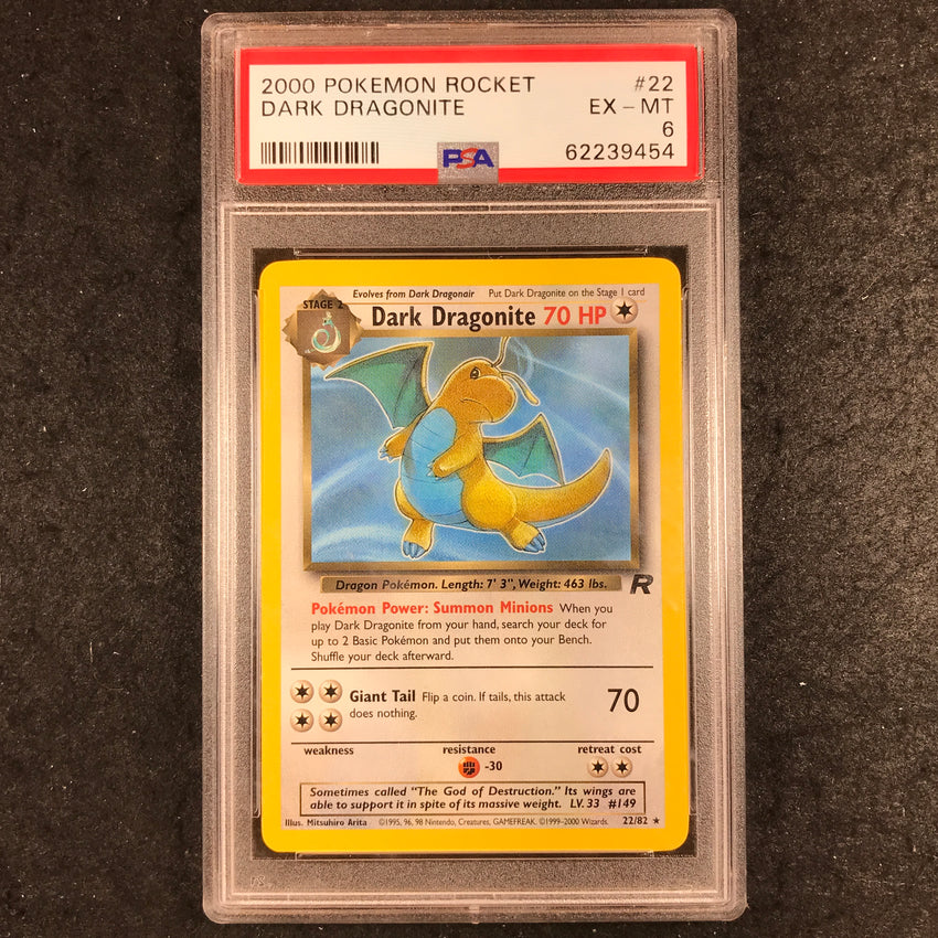 PSA 6 Dark Draongite - 22/82 - 2000 Rocket Unlimited 454