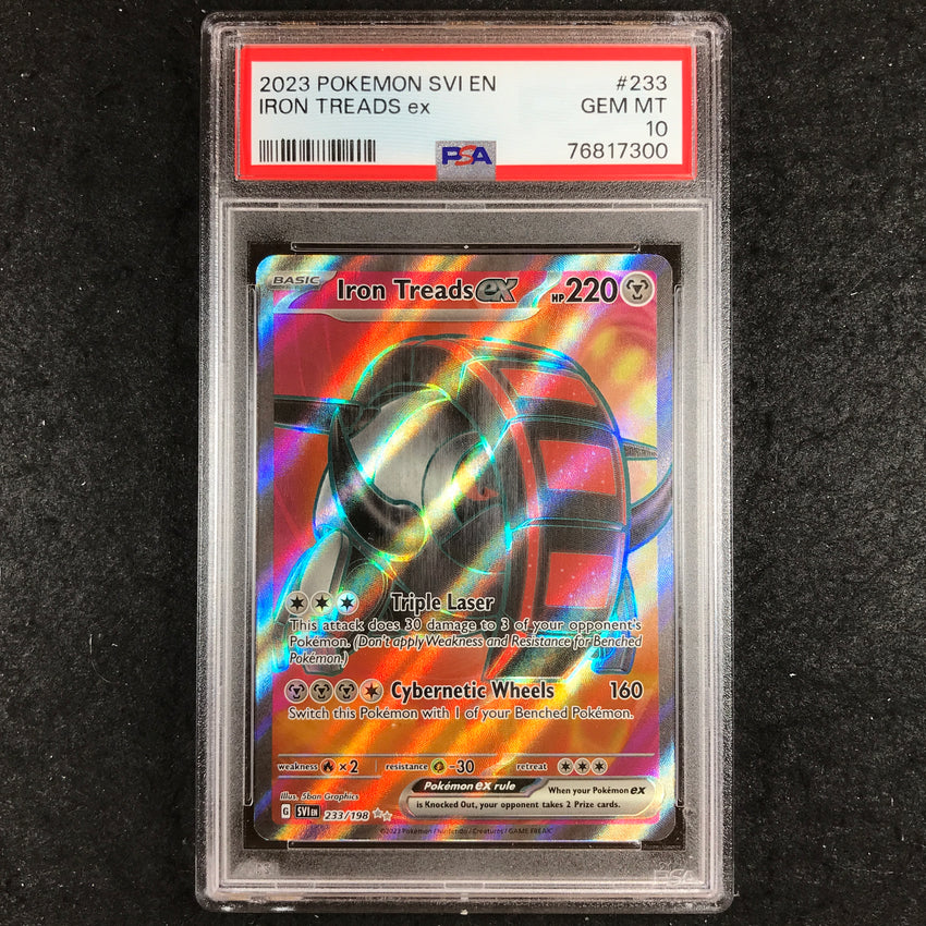 PSA 10 Iron Treads ex - 233/198 - Full Art Scarlet & Violet  300