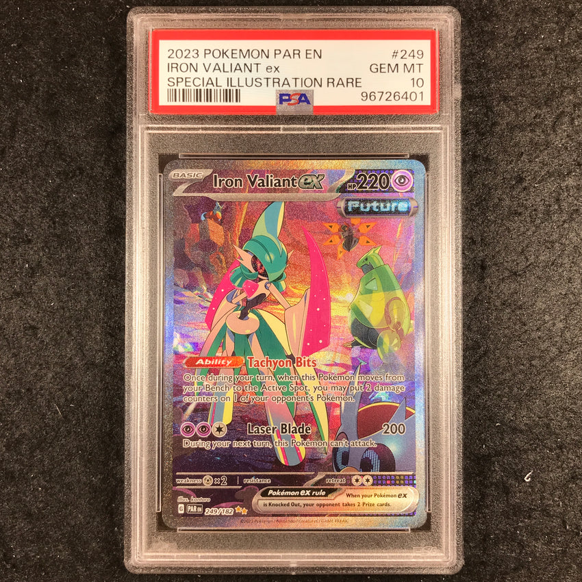 PSA 10 Iron Valiant ex - 249/182 - Special Illustration Rare Paradox Rift 401