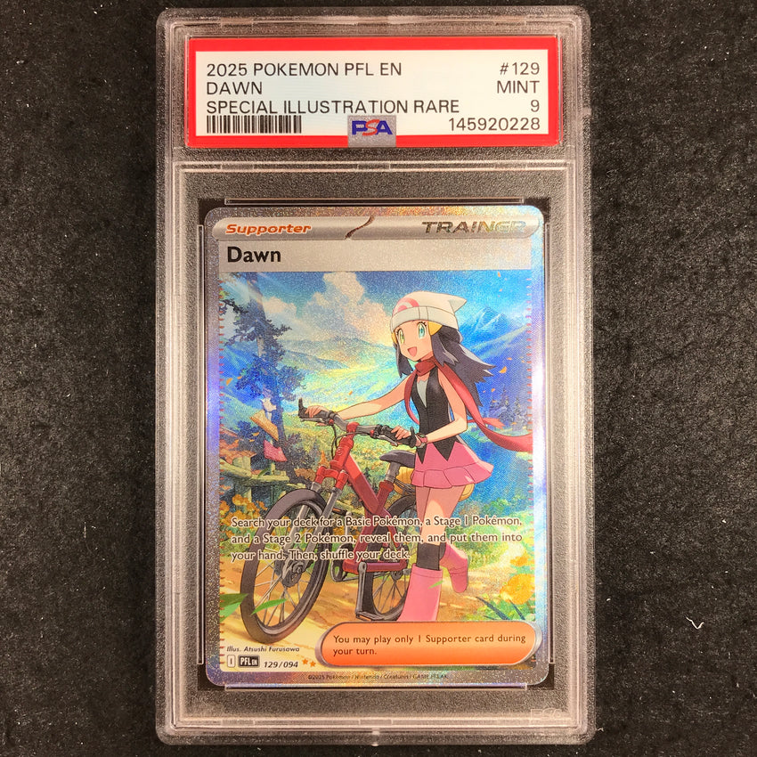 PSA 9 Dawn - 129/094 - Special Illustration Rare Phantasmal Flames 228