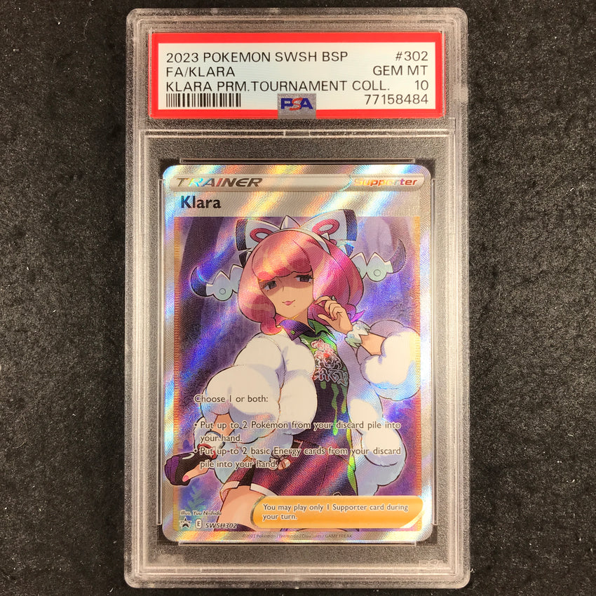 PSA 10 Klara - SWSH302 - Full Art Premium Tournamnet Collection Promo 484