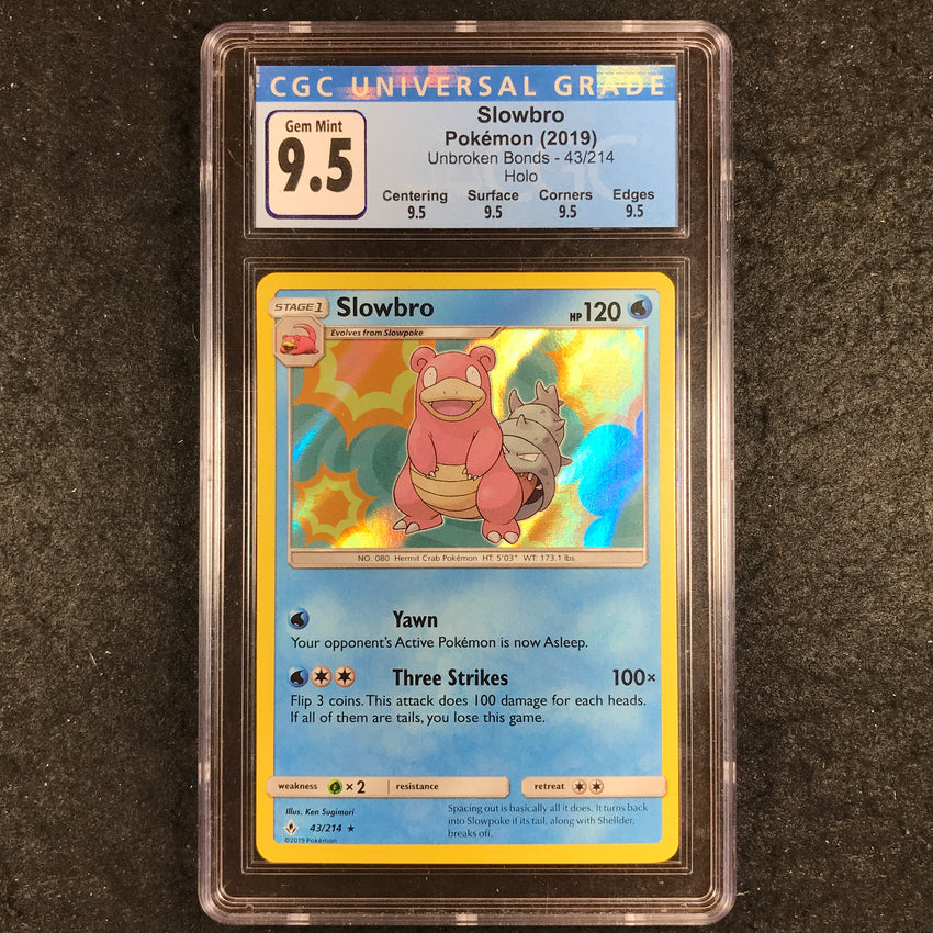 CGC 9.5 Slowbro - 43/214 - Holo Unbroken Bonds 090