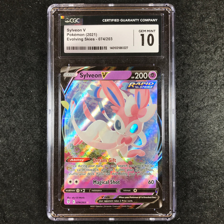CGC 10 Sylveon V - 074/203 - Ultra Rare Evolving Skies  227