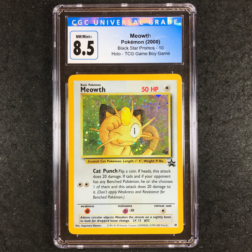 CGC 8.5 Mewoth - 10 - Pokemon 2000 TCG Game Boy Black Star WotC Promo 158