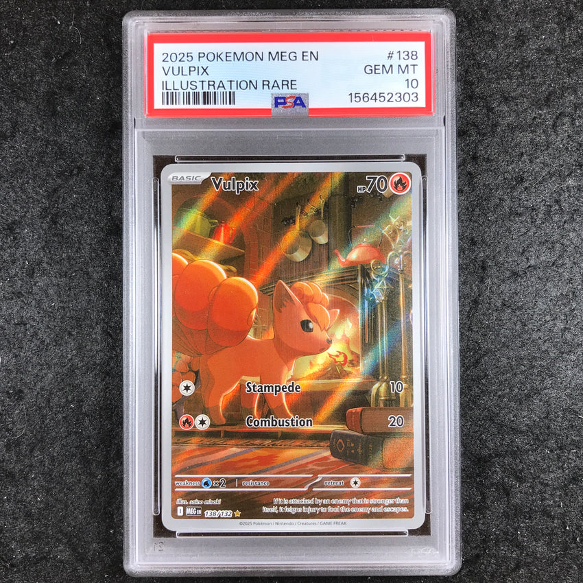 PSA 10 Vulpix - 138/132 - Illuatration Rare Mega Evolution 303