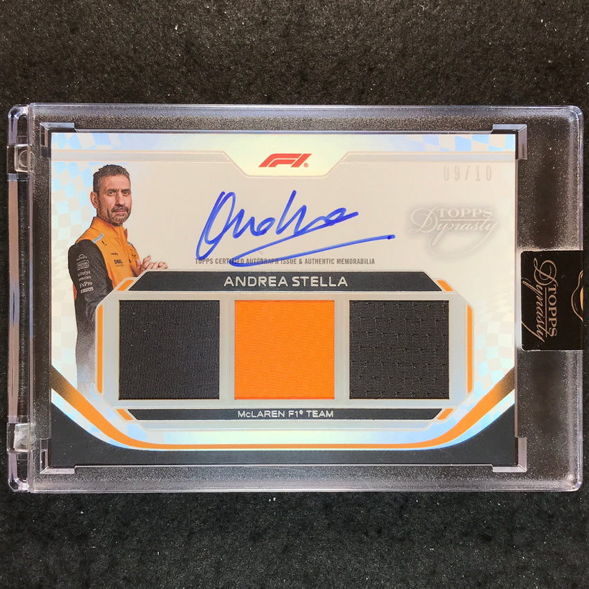2024 Topps Dynasty Formula 1 ANDREA STELLA Single Triver Triple Relic Auto 9/10
