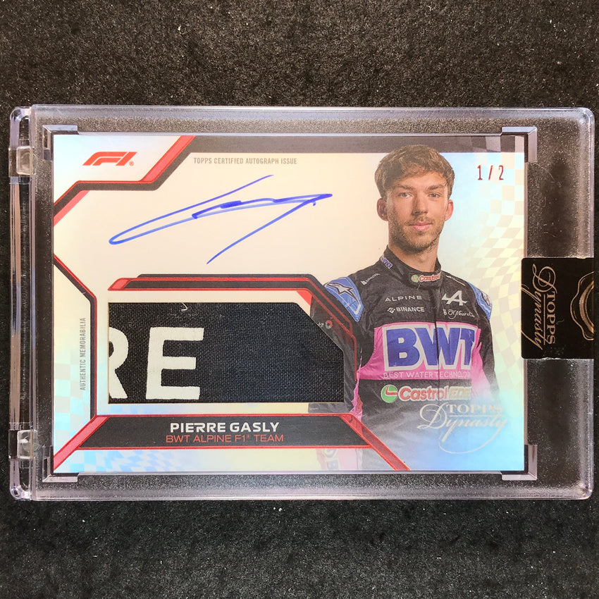 2024 Topps Dynasty Formula 1 PIERRE GASLY Suit Nameplate Patch Auto Red 1/2