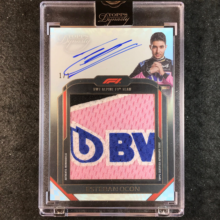 2024 Topps Dynasty Formula 1 ESTEBAN OCON Racing Glove Jumbo Patch Auto 1/1