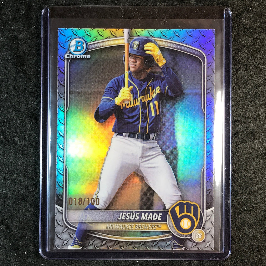 2025 Bowman Draft JESUS MADE Chrome Steel Metal 18/100 #196
