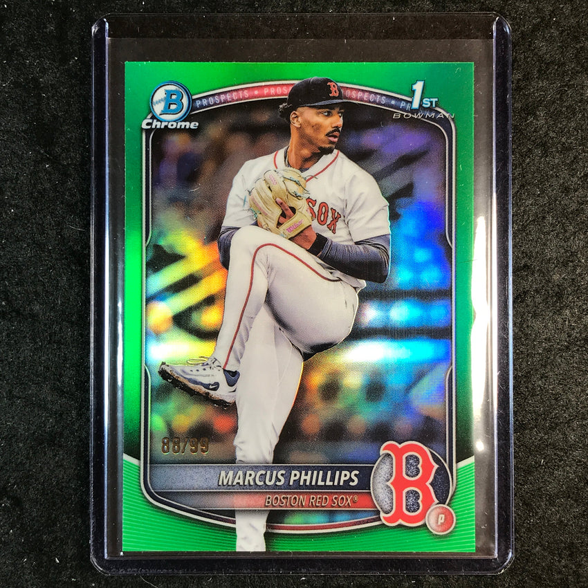 2025 Bowman Draft MARCUS PHILLIPS 1st Bowman Chrome Green 88/99 #54