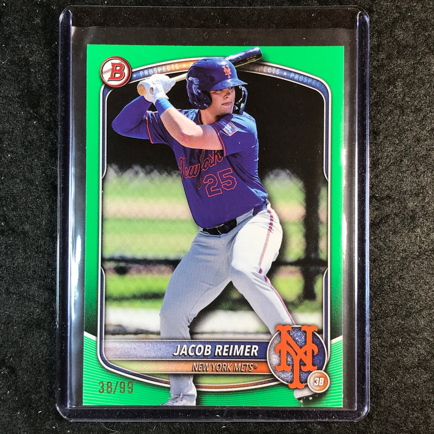 2025 Bowman Draft JACOB REIMER Base Green 38/99 #188
