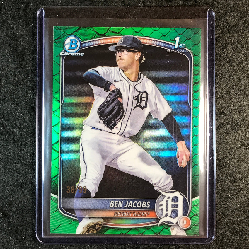 2025 Bowman Draft BEN JACOBS 1st Bowman Chrome Green Reptilian 38/99 #141