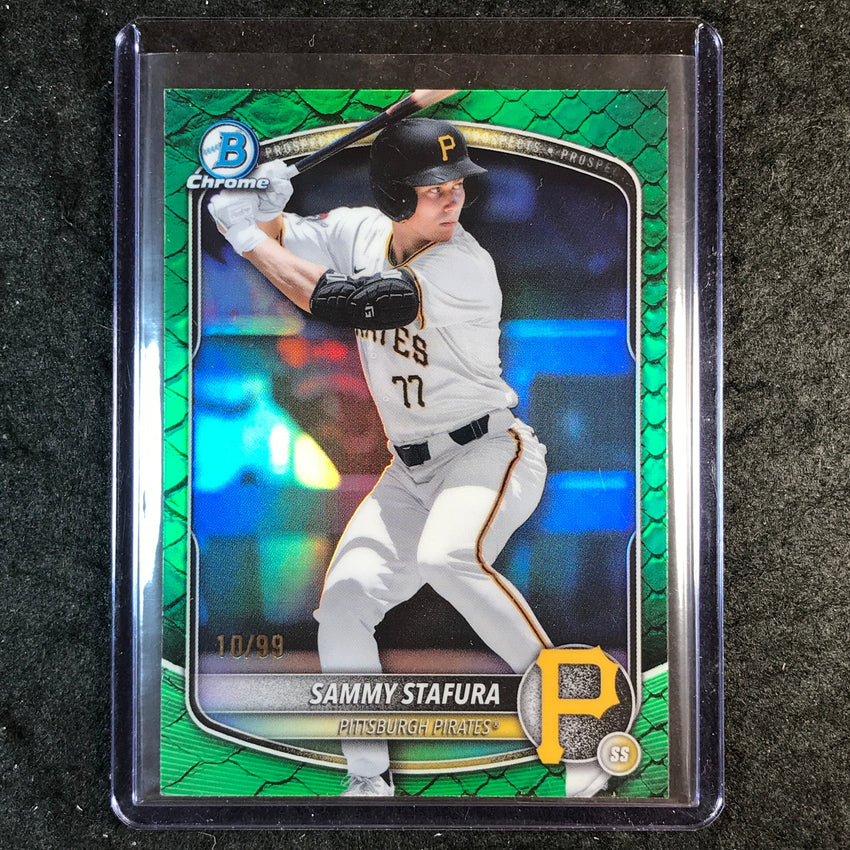 2025 Bowman Draft SAMMY STAFURA Chrome Green Reptilian 10/99 #187